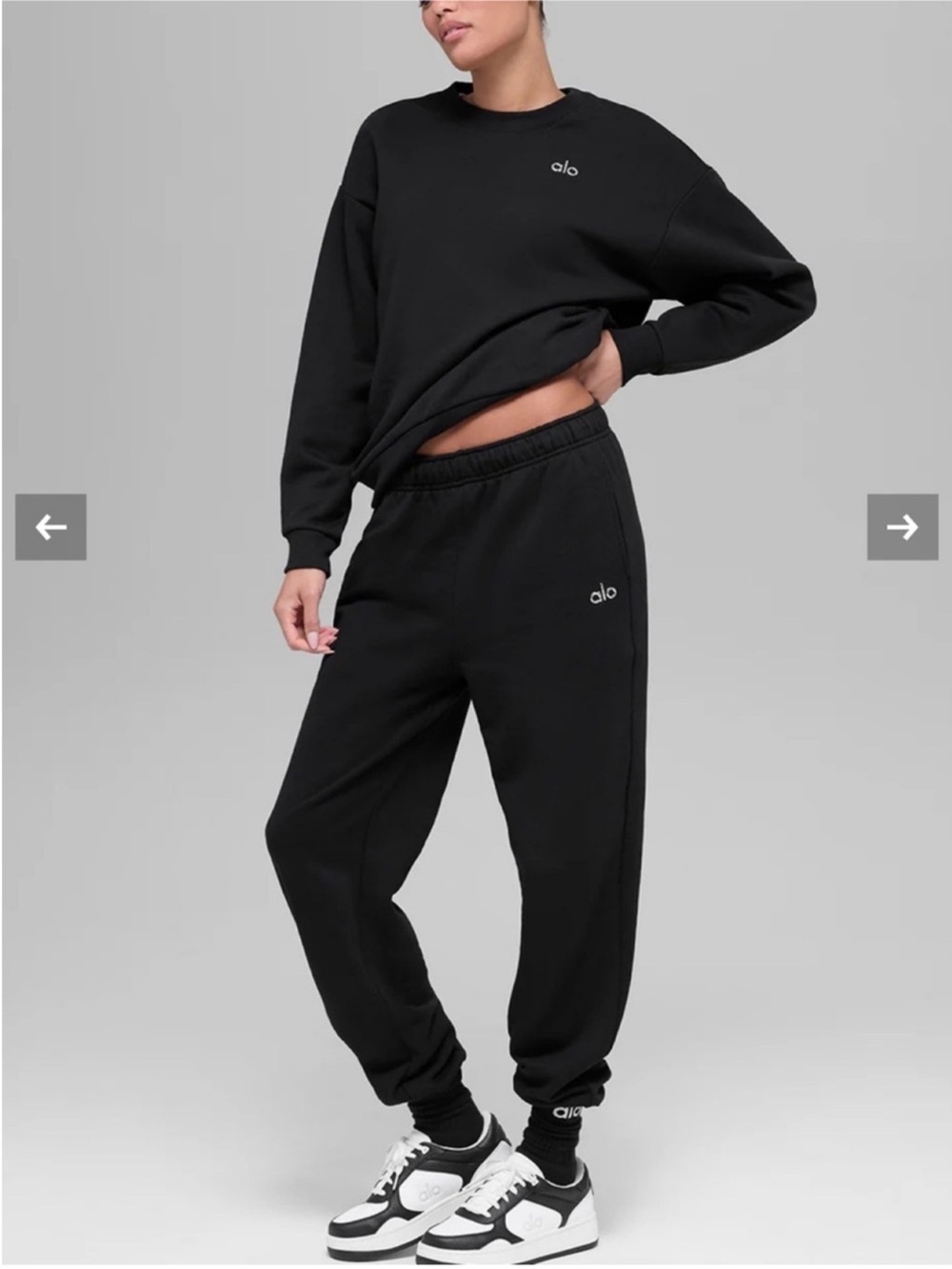 Alo Accolade Sweatpants Joggers Black Sz S 4-6 U5013RG